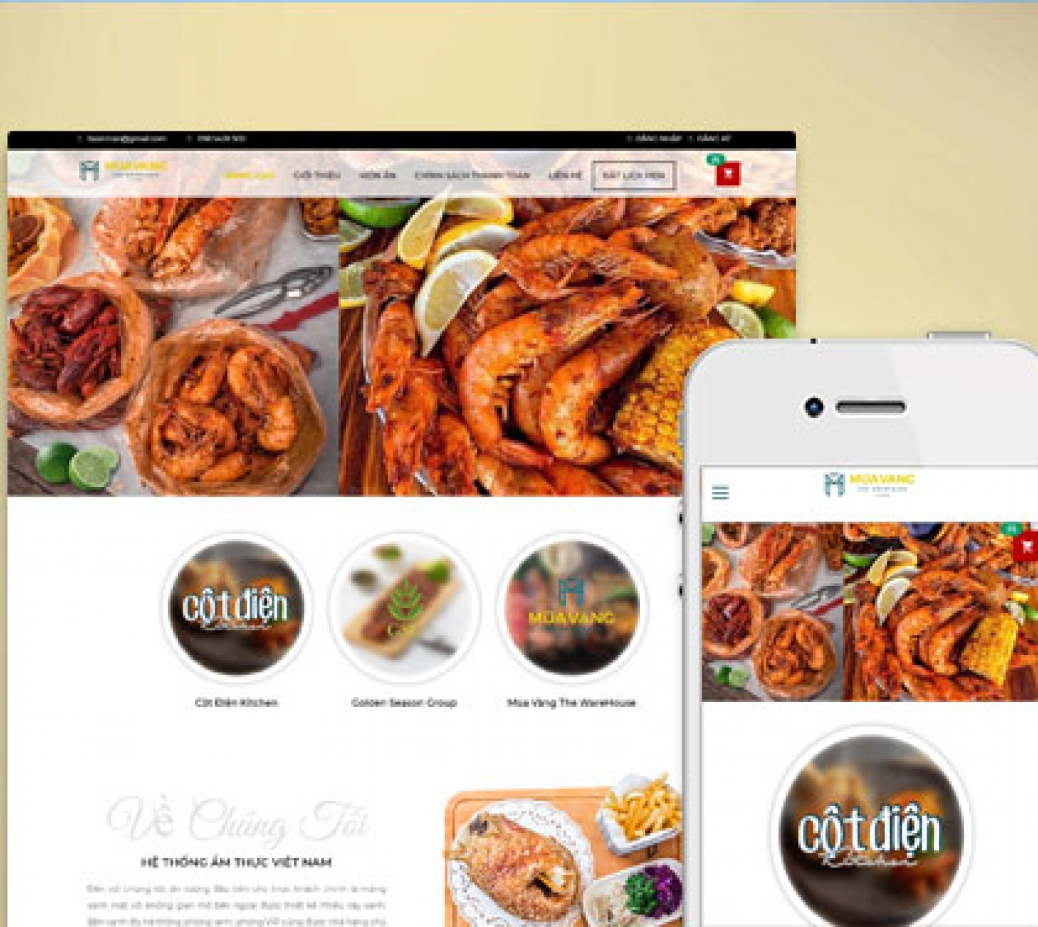 Website auto ngành nhà hàng